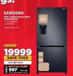 HiFi Corp Samsung 470L Fridge Freezer Black RF49A5202B1 offer