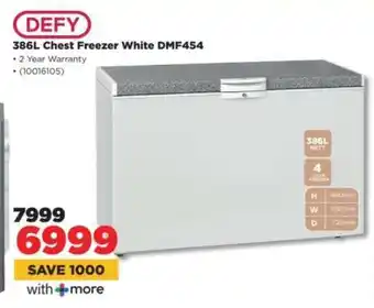 HiFi Corp DEFY 386L Chest Freezer White DMF454 offer