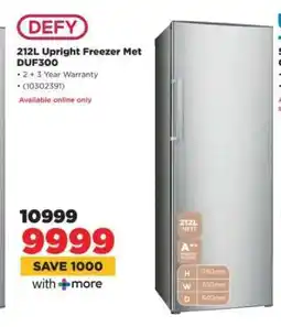 HiFi Corp DEFY 212L Upright Freezer Met DUF300 offer