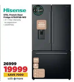 HiFi Corp Hisense 575L French Door Fridge H760FSB-WD offer