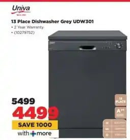 HiFi Corp 13 Place Dishwasher Grey UDW301 offer