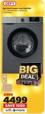 HiFi Corp DEFY 6kg Front Loader Grey DAW392 offer