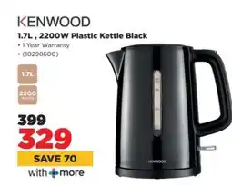 HiFi Corp KENWOOD 1.7L, 2200W Plastic Kettle Black offer