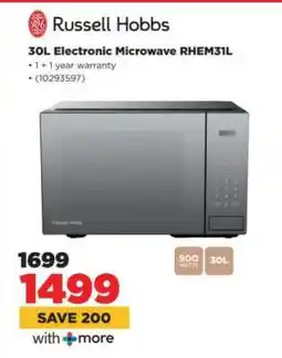 HiFi Corp Russell Hobbs 30L Electronic Microwave RHEM31L offer