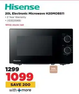 HiFi Corp Hisense 20L Electronic Microwave H20MOBS11 offer
