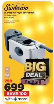 HiFi Corp Sunbeam 3L Deep Fat Fryer SDF-8502C offer