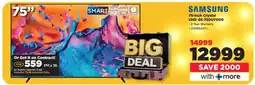 HiFi Corp Samsung 75-inch Crystal UHD 4K-75TU7000 offer