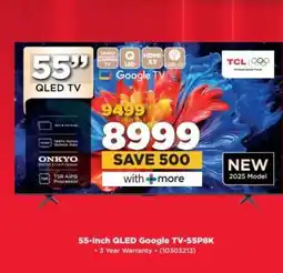 HiFi Corp 55-Inch QLED Google TV-55P8K offer