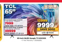 HiFi Corp 65-Inch QLED Google TV-65C655 offer