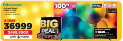 HiFi Corp Hisense 100-inch Smart QLED TV-70N offer