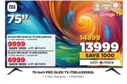 HiFi Corp 75-inch PRO QLED TV-75ELA5836GL offer