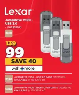 HiFi Corp Lexar JumpDrive V100 - USB 3.0 32GB offer