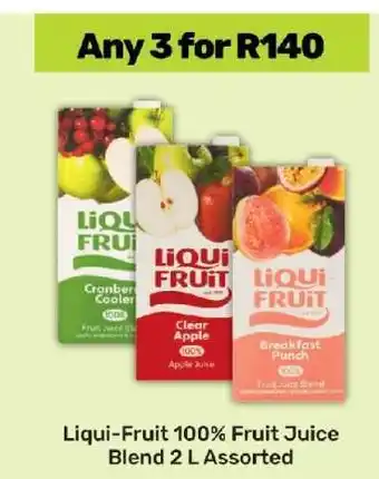 Game Liqui Fruit 100% Fruit Juice Blend 2 L Assorted offer