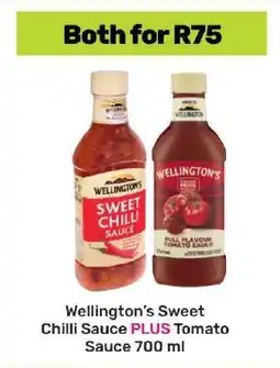 Game Wellington’s Sweet Chilli Sauce PLUS Tomato Sauce offer