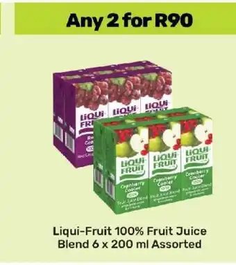 Game Liqui-Fruit 100% Fruit Juice Blend 6 x 200 ml Assorted offer