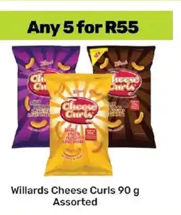 Game Willards Cheese Curls 90 g Assorted offer