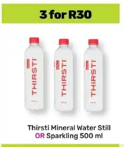 Game Thirsti Mineral Water offer