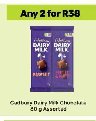 Game Cadbury Dairy Milk Chocolate 80 g Assorted offer