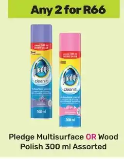 Game Pledge Multisurface OR Wood Polish 300 ml Assorted offer