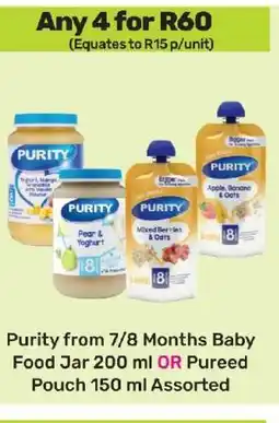Game Purity Baby Food offer