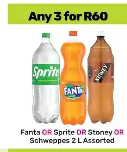 Game Fanta, Sprite, Stoney, Schweppes 2 L Assorted offer