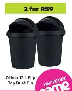 Game Otima 12 L Flip Top Dust Bin offer