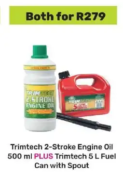 Game Trimtech 2-Stroke Engine Oil 500 ml PLUS Trimtech 5 L Fuel Can with Spout offer