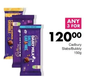 Save Hyper Cadbury Slabs/ Bubbly offer