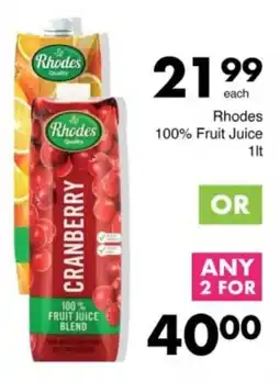 Save Hyper Rhodes 100% Fruit Juice offer