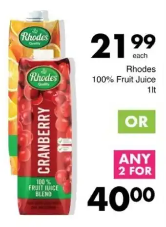 Save Hyper Rhodes 100% Fruit Juice offer