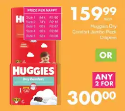 Save Hyper Huggies Dry Comfort Jumbo Pack Diapers offer