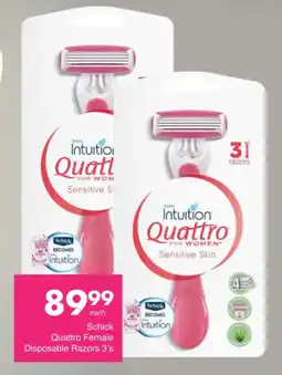 Save Hyper Schick Quattro Female Disposable Razors offer