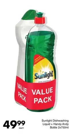 Save Hyper Sunlight Dishwashing Liquid + Handy Andy Bottle offer
