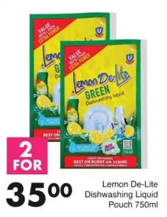 Save Hyper Lemon De-Lite Dishwashing Liquid Pouch offer