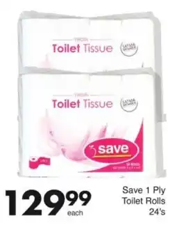 Save Hyper Save 1 Ply Toilet Rolls offer