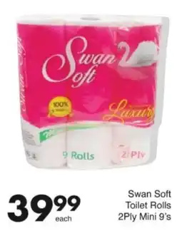Save Hyper Swan Soft Toilet Rolls 2Ply Mini offer