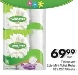 Save Hyper Twinsaver 2ply Mini Toilet Rolls offer