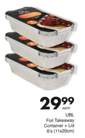 Save Hyper UBL Foil Takeaway Container + Lid offer