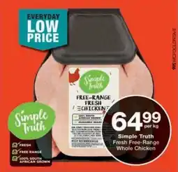 Checkers Simple Truth Fresh Free-Range Whole Chicken offer