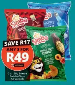 Checkers Simba Potato Chips All Variants offer