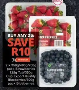 Checkers Strawberries Tub/ Cup Export Quality Blueberries/ Blueberries offer