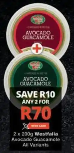 Checkers Westfalia Avocado Guacamole All Variants offer