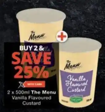 Checkers The Menu Vanilla Flavoured Custard offer