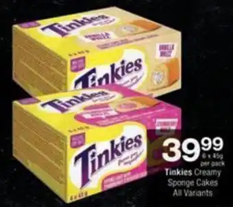 Checkers Tinkies Creamy Sponge Cakes offer