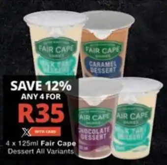 Checkers Fair Cape Dessert All Variants offer