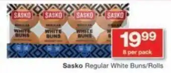 Checkers Sasko Regular White Buns/ Rolls offer