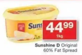 Checkers Sunshine D Original 60% Fat Spread offer