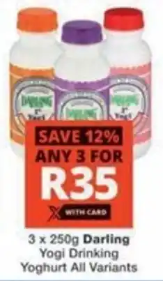 Checkers Darling Yogi Drinking Yoghurt All Variants offer