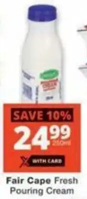Checkers Fair Cape Fresh Pouring Cream offer
