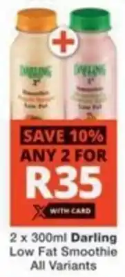 Checkers Darling Low Fat Smoothie All Variants offer